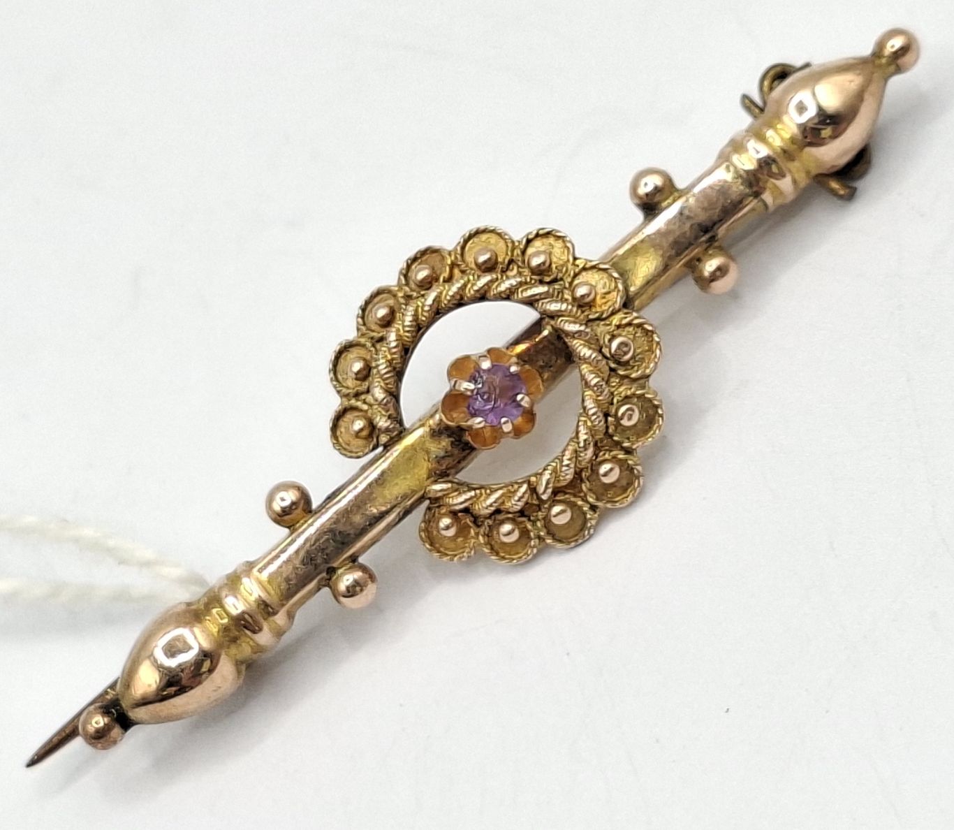 1153 · ANTIQUE 9CT BAR BROOCH