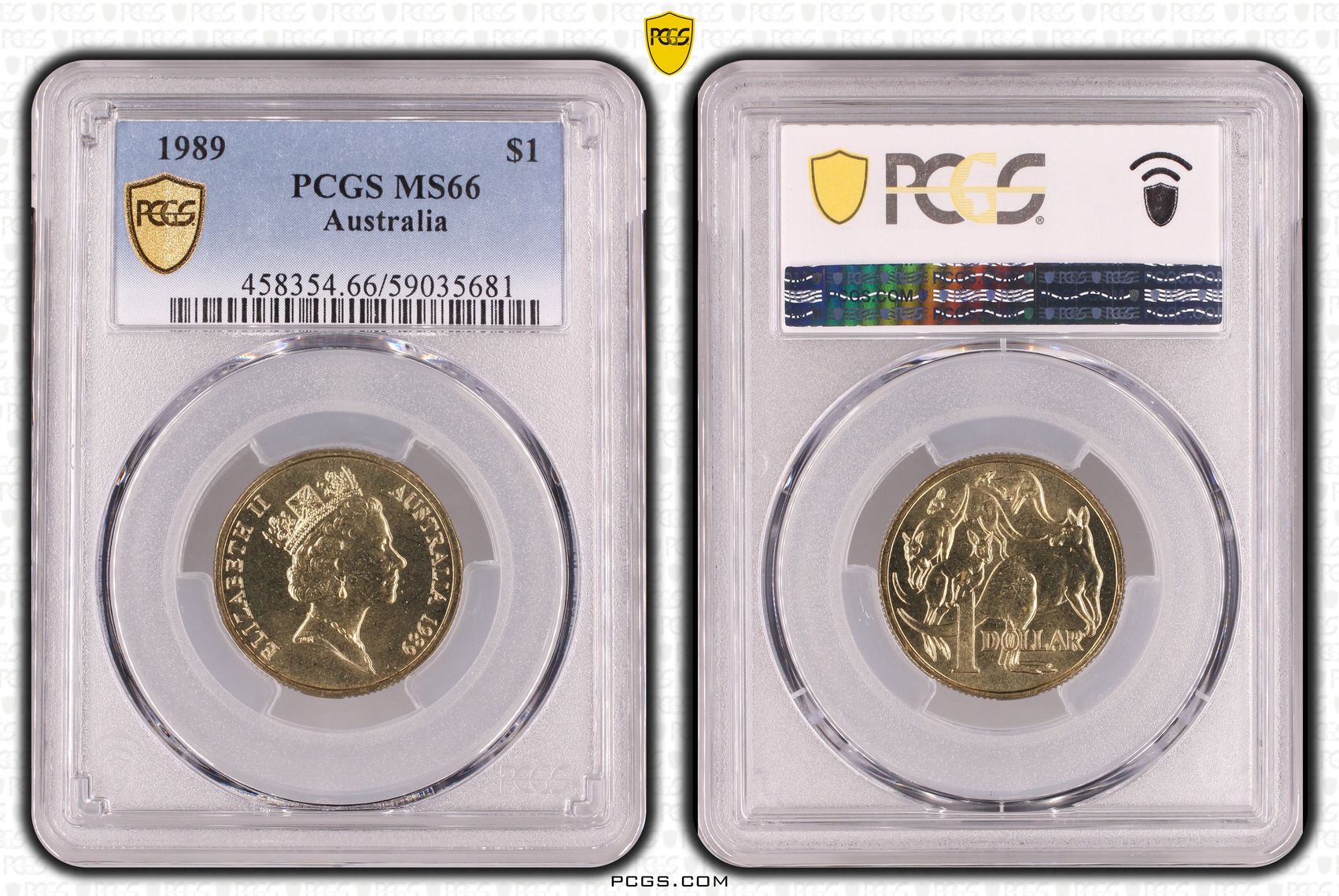 One Dollar, 1989, PCGS MS66