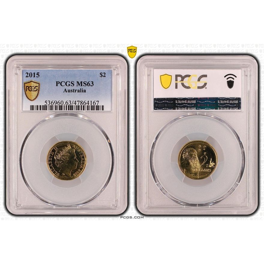 Elizabeth II, Elder, Two Dollar, 2015, PCGS MS 63