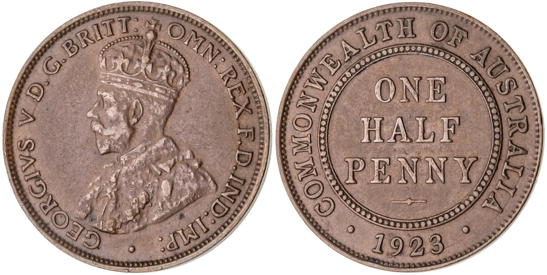 George V, Halfpenny, 1923, gEF