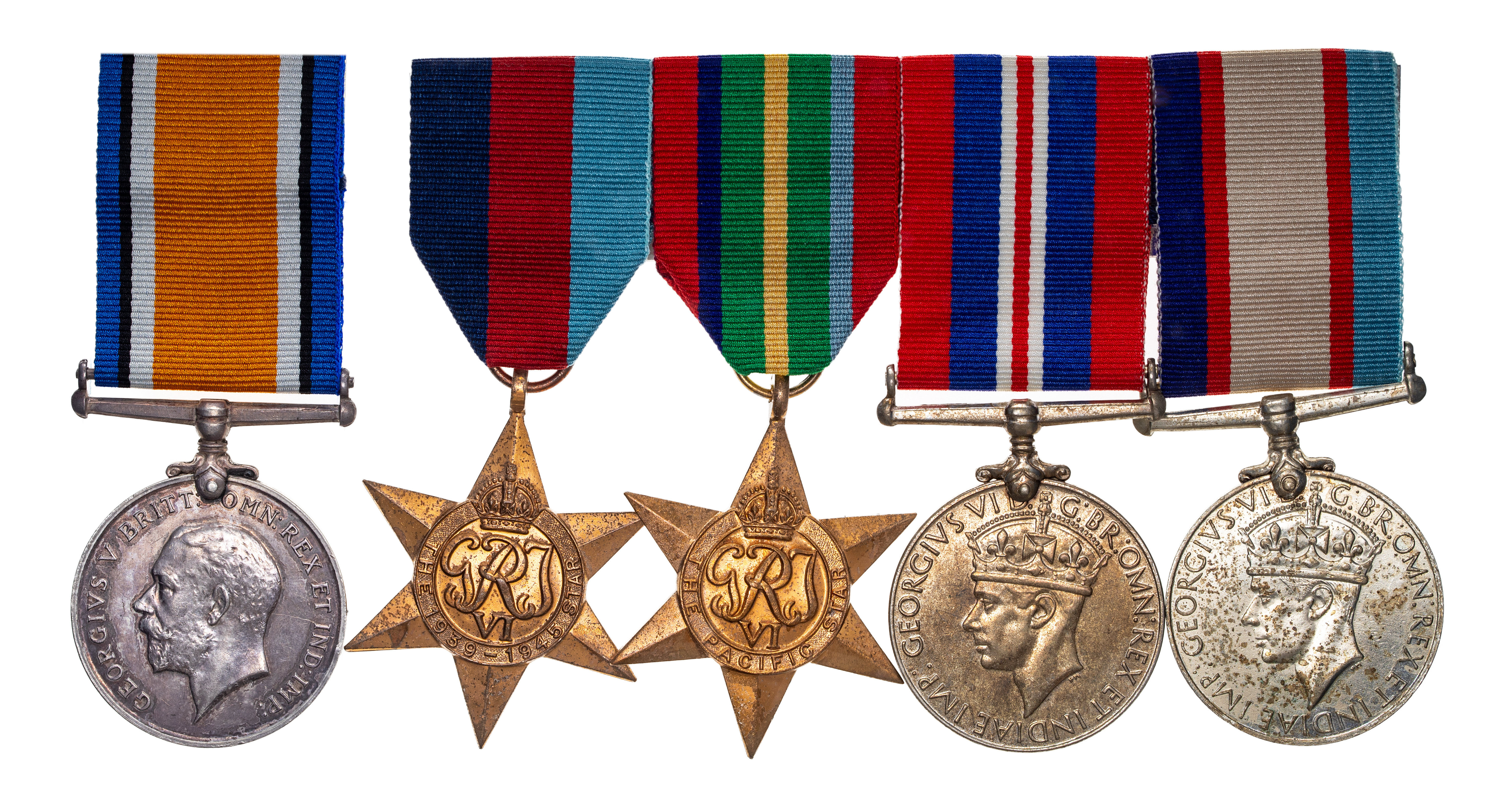 George V - George VI, WWI-II Quintet, 1914 - 1945, VF - EF