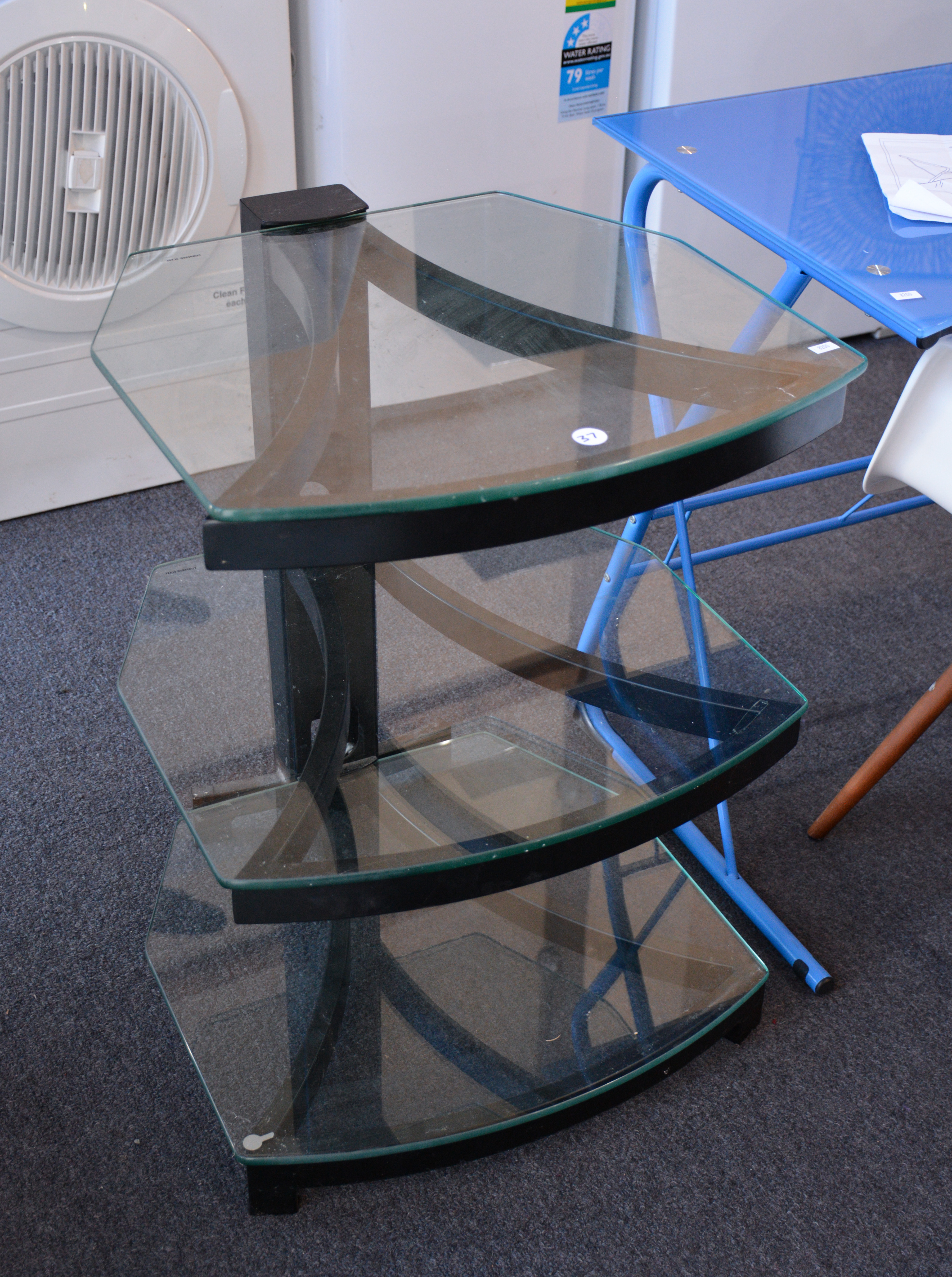 Glass and Steel TV Stand — NZ auction result