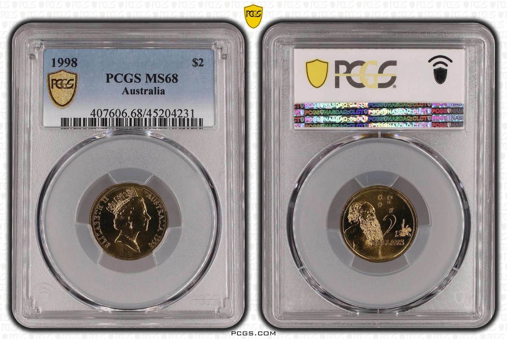1998 Australia Two Dollar, $2 PCGS - MS68 POP 4/0 -231