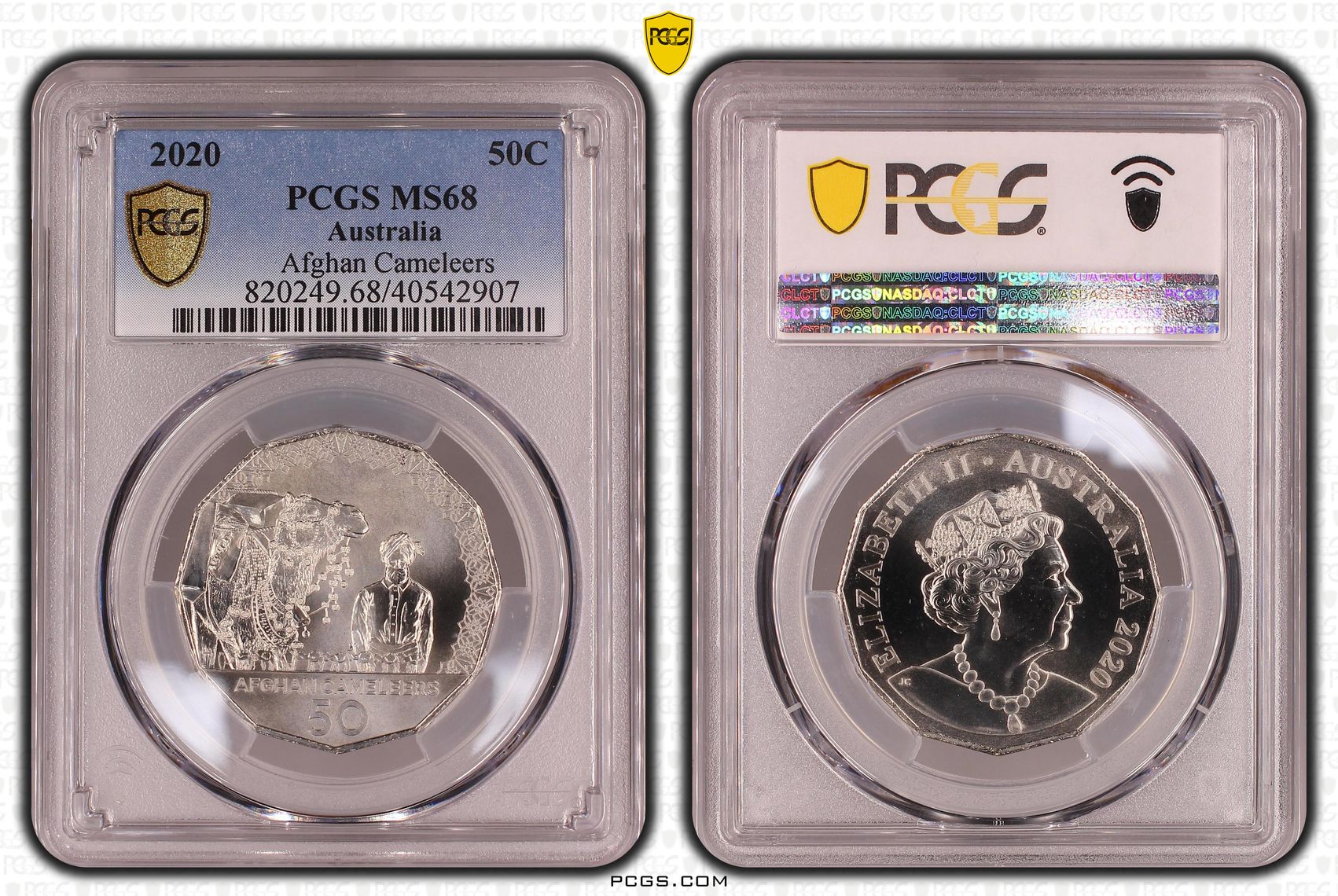 Elizabeth II, Afghan Cameleers, Fifty Cent, 2020, PCGS MS68