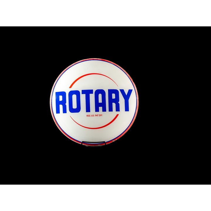 Rare 13.5" Rotary Gasoline Glass Globe Lens
