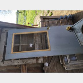 Steel entry door with window and aluminum windows