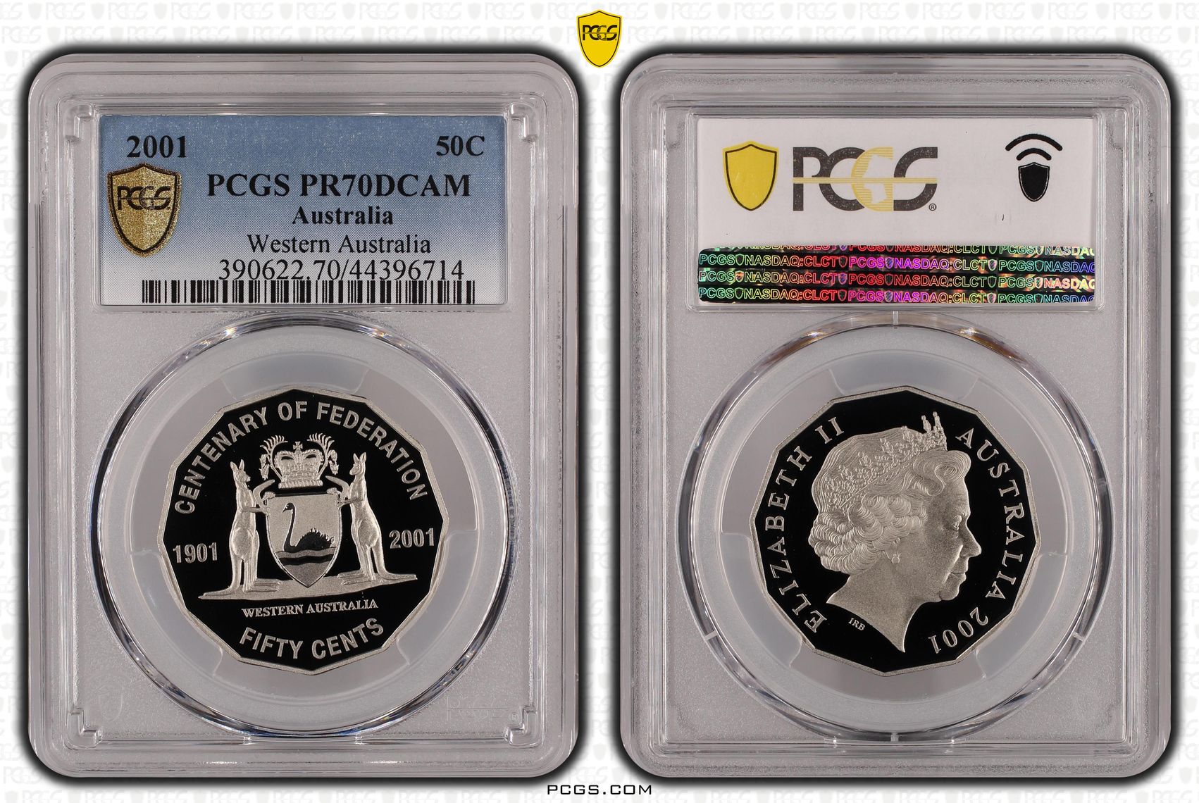 2001 Australia Fifty Cent, 50c Western Australia PCGS - PR70DCAM POP 33/0 -714