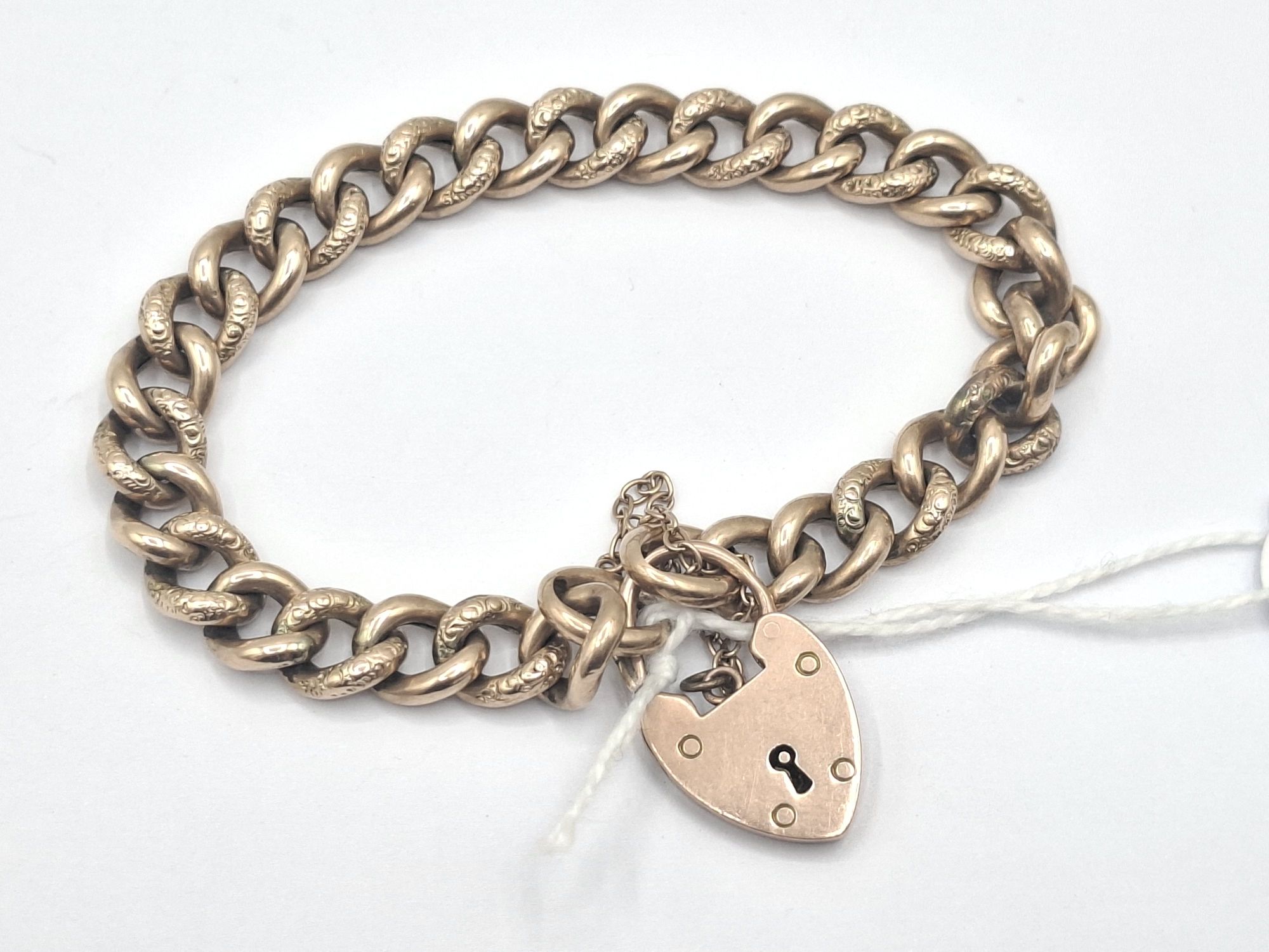 291 · ANTIQUE 9CT CURBLINK BRACELET