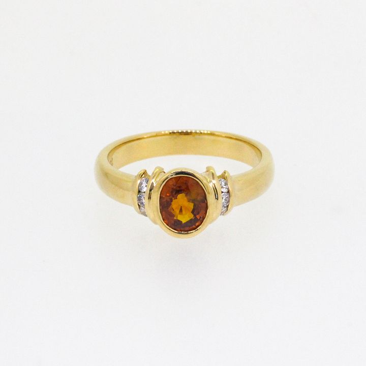 Sapphire & Diamond Ring 5.92g