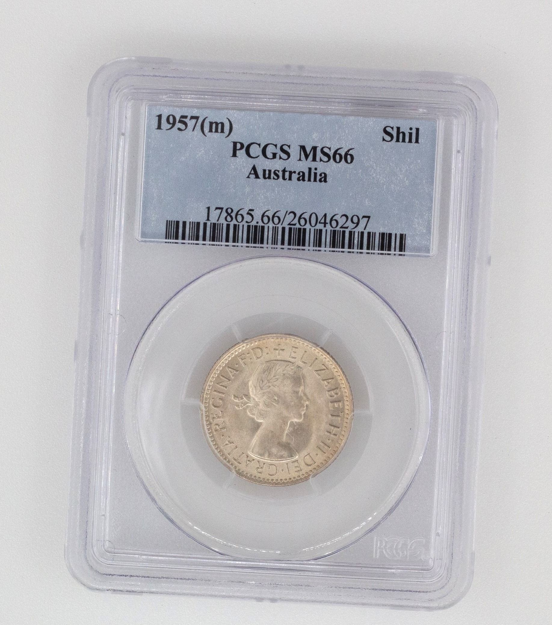 Elizabeth II, Shilling, MS66 , 1957-M