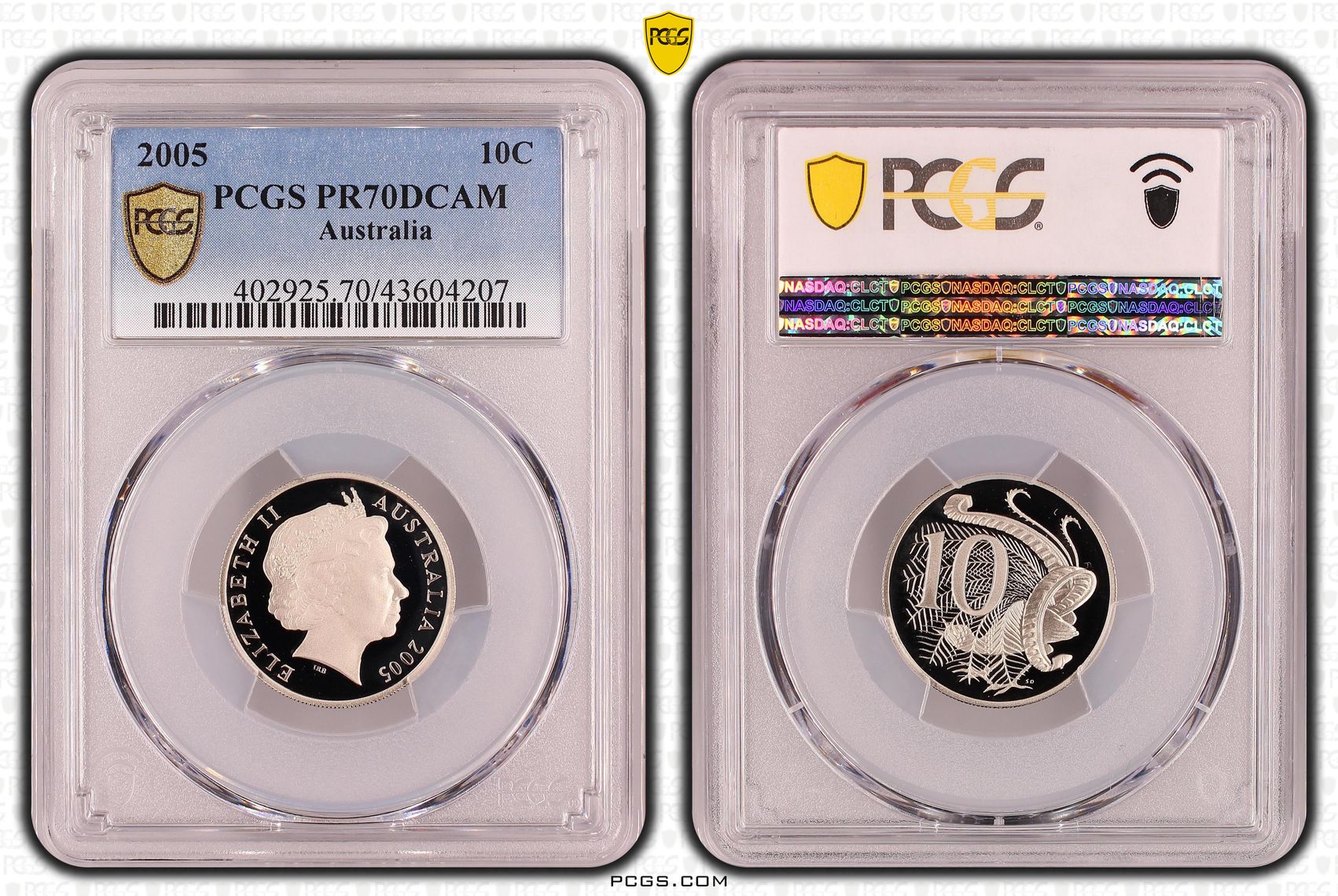 2005 Australia Ten Cent, 10c PCGS - PR70DCAM POP 23/0 -207