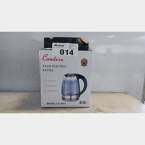 CONDERE - 2 LITRE CORDLESS GLASS ELECTRIC KETTLE - YELLOW -