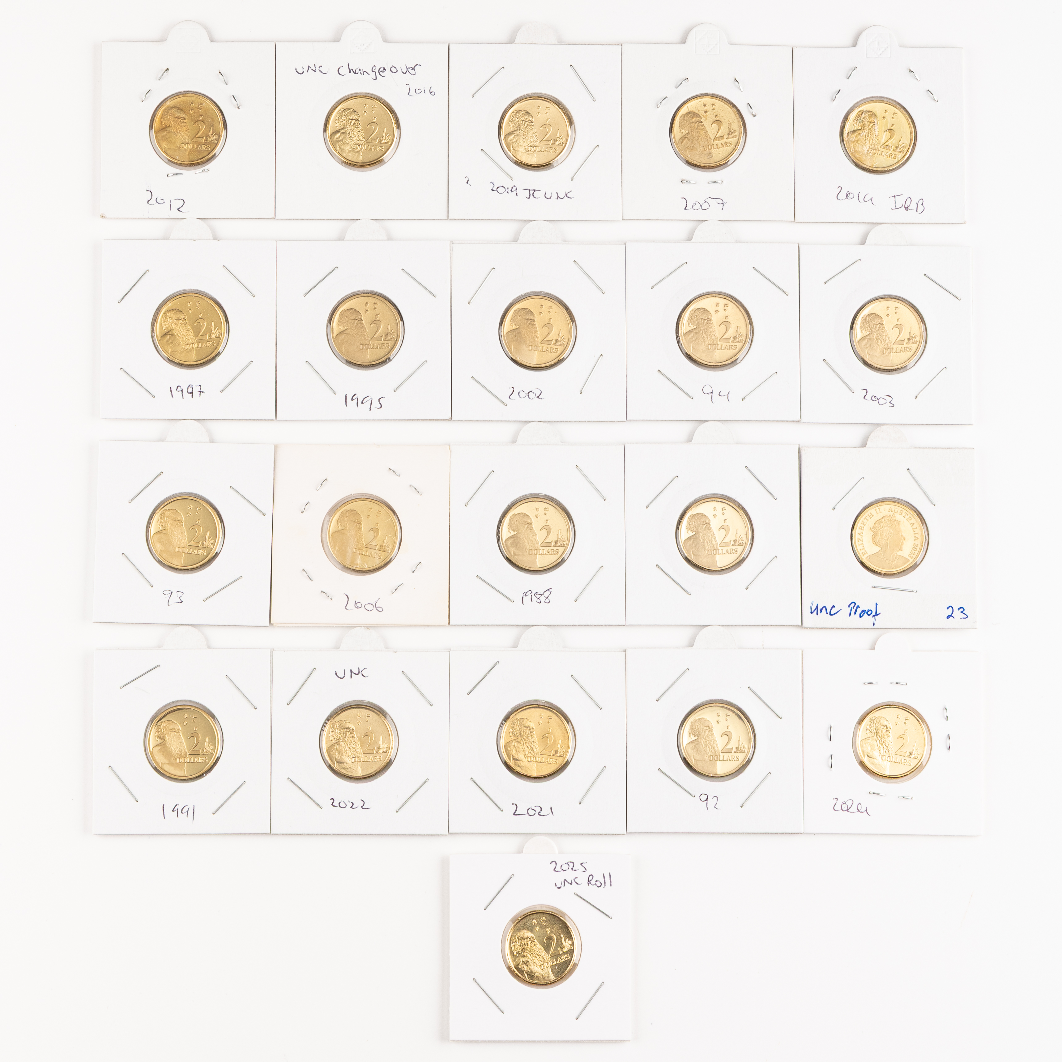 Elizabeth II - Charles III, Gwoya Jungarai, Two Dollars, 1988 - 2025, UNC - FDC