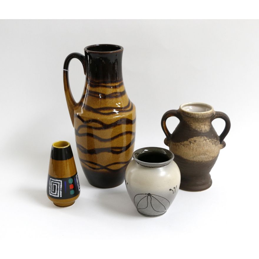 A collection of four West Germany pottery vessels