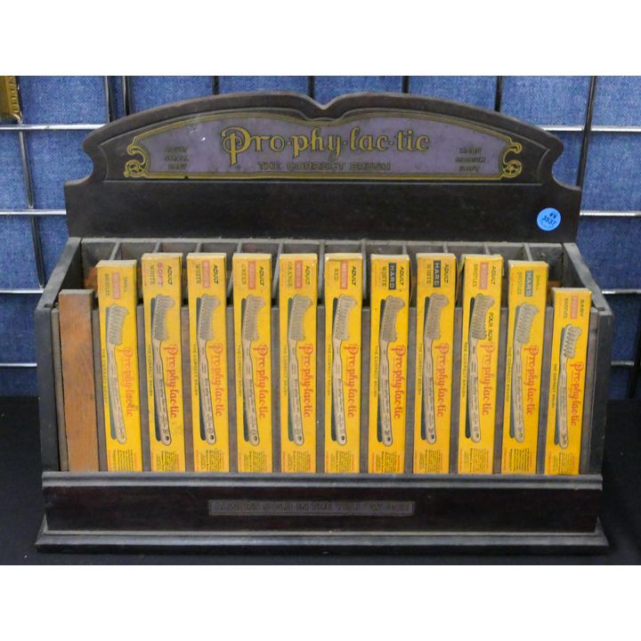 Old Phrophylactic Toothbrush Counter Top Display 16''