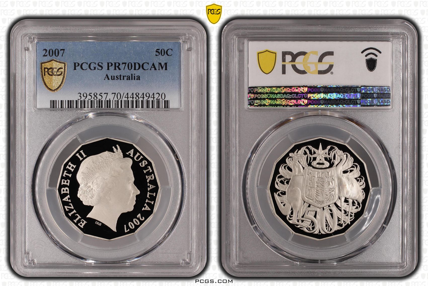 Elizabeth II, Fifty Cent, 2007, PCGS PR 70DCAM
