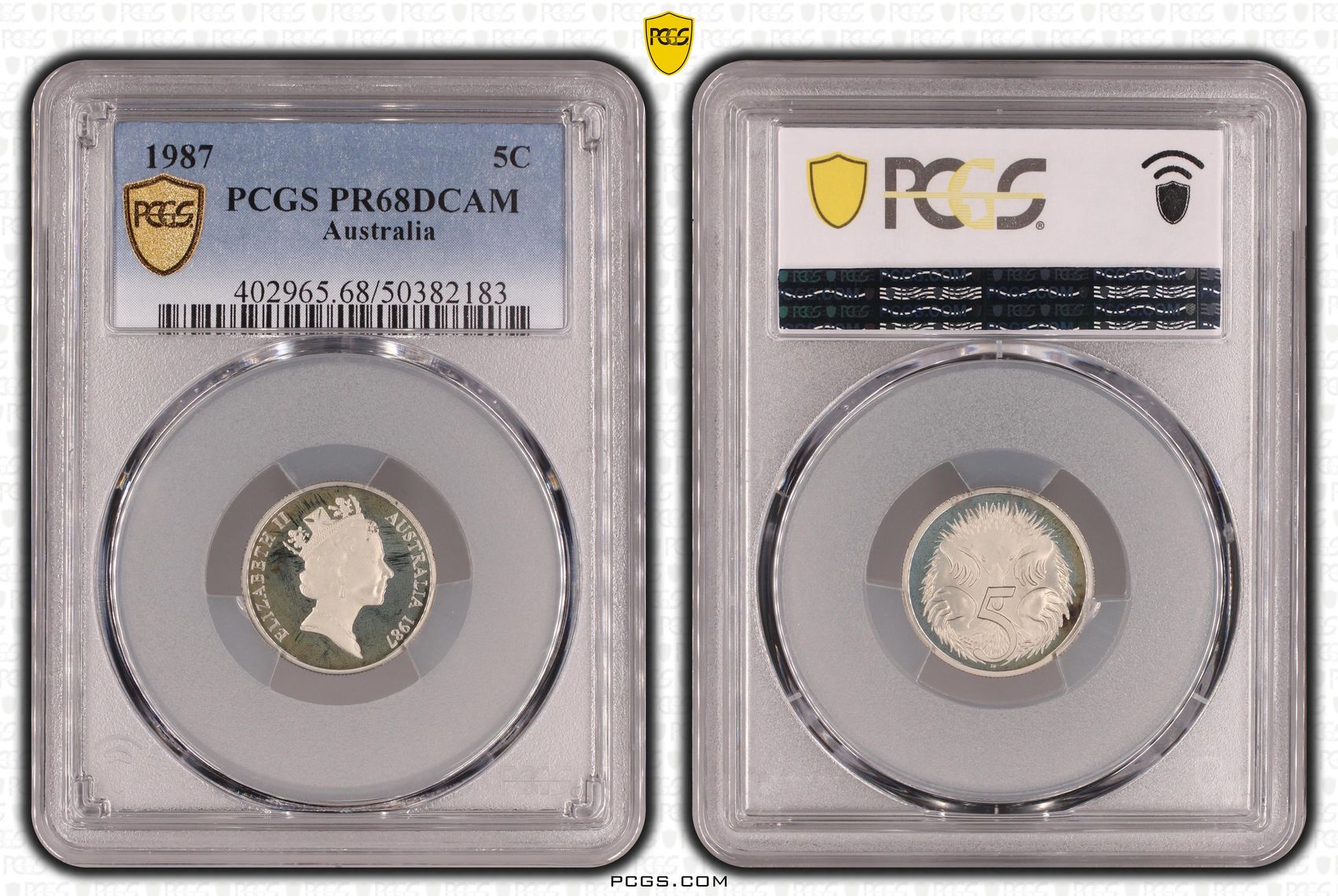 Five Cent, 1987, PCGS PR68DCAM