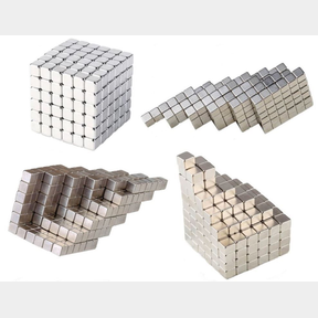Magnetic Cubes 216 Pieces Building Block Set Silver