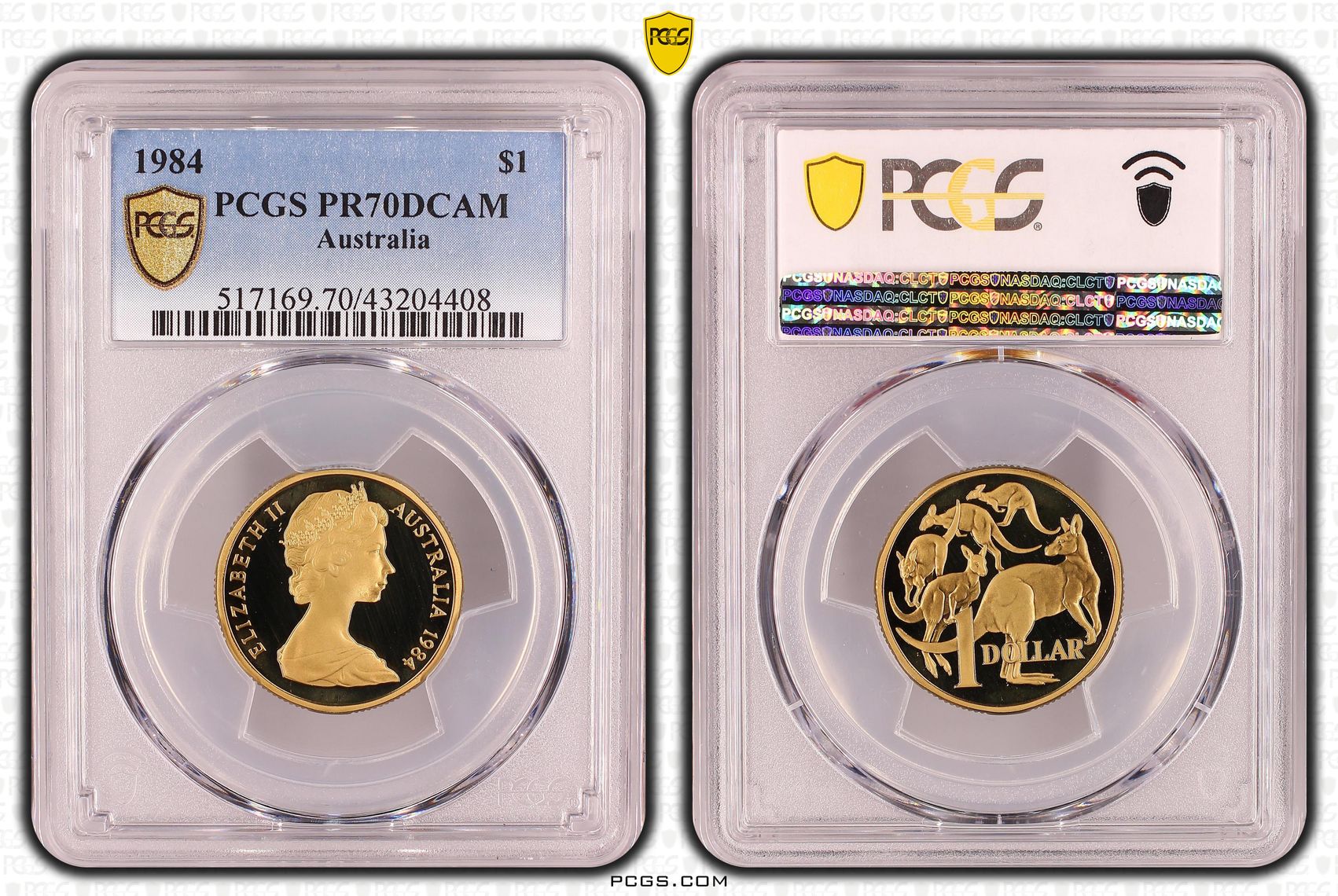 1984 Australia One Dollar, $1 PCGS - PR70DCAM POP 9/0 -408