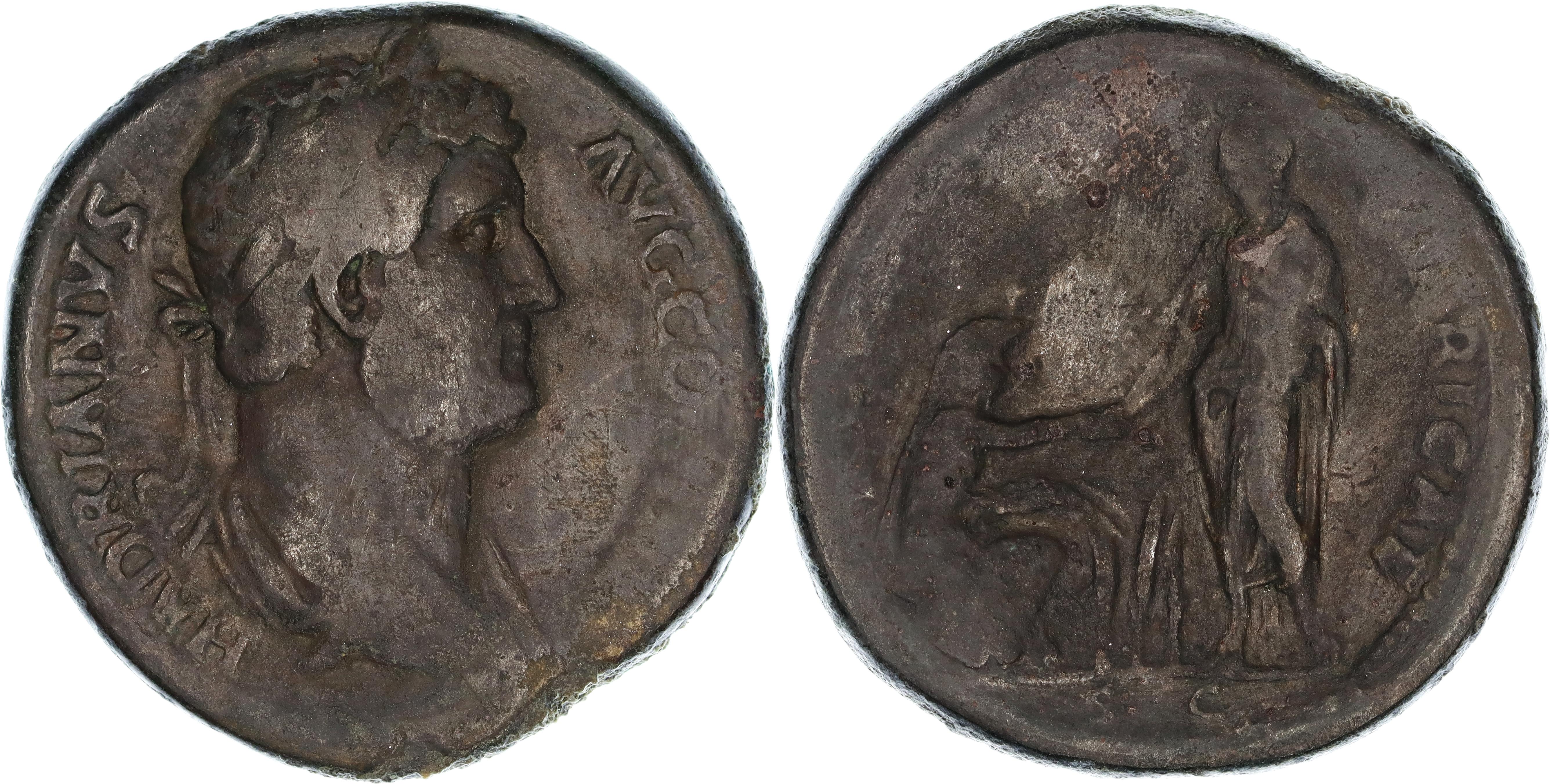 Roman Empire, Hadrian, Æ Sestertius, 130-133 AD, gF