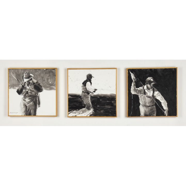 Duke Beardsley (1969- ), Set of Three: Fly Fishing, 2003
