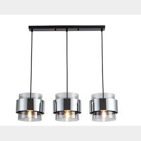 3 LIGHTS VINTAGE GLASS SILVER PENDANT LIGHT-MRUL
