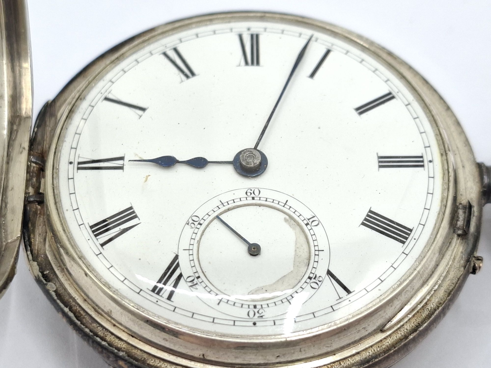 VICTORIAN HALF HUNTER POCKET WATCH