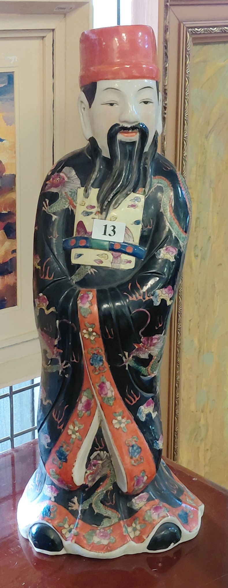TALL CHINESE PORCELAIN STATUE