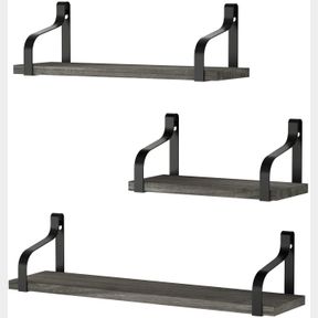 ***(3) RUSTIC SHELF FLOAING WALL MOUNT SET VCN02***