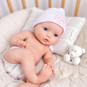 BABESIDE LIFELIKE REBORN BABY DOLLS SILICONE FULL BODY - GIRL 12 INCH - REALISTIC BABY DOLLS NEWBORN FULL BODY SILICONE REAL LIFE