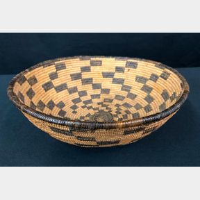 Antique Apache Basket With Whirlwind Design