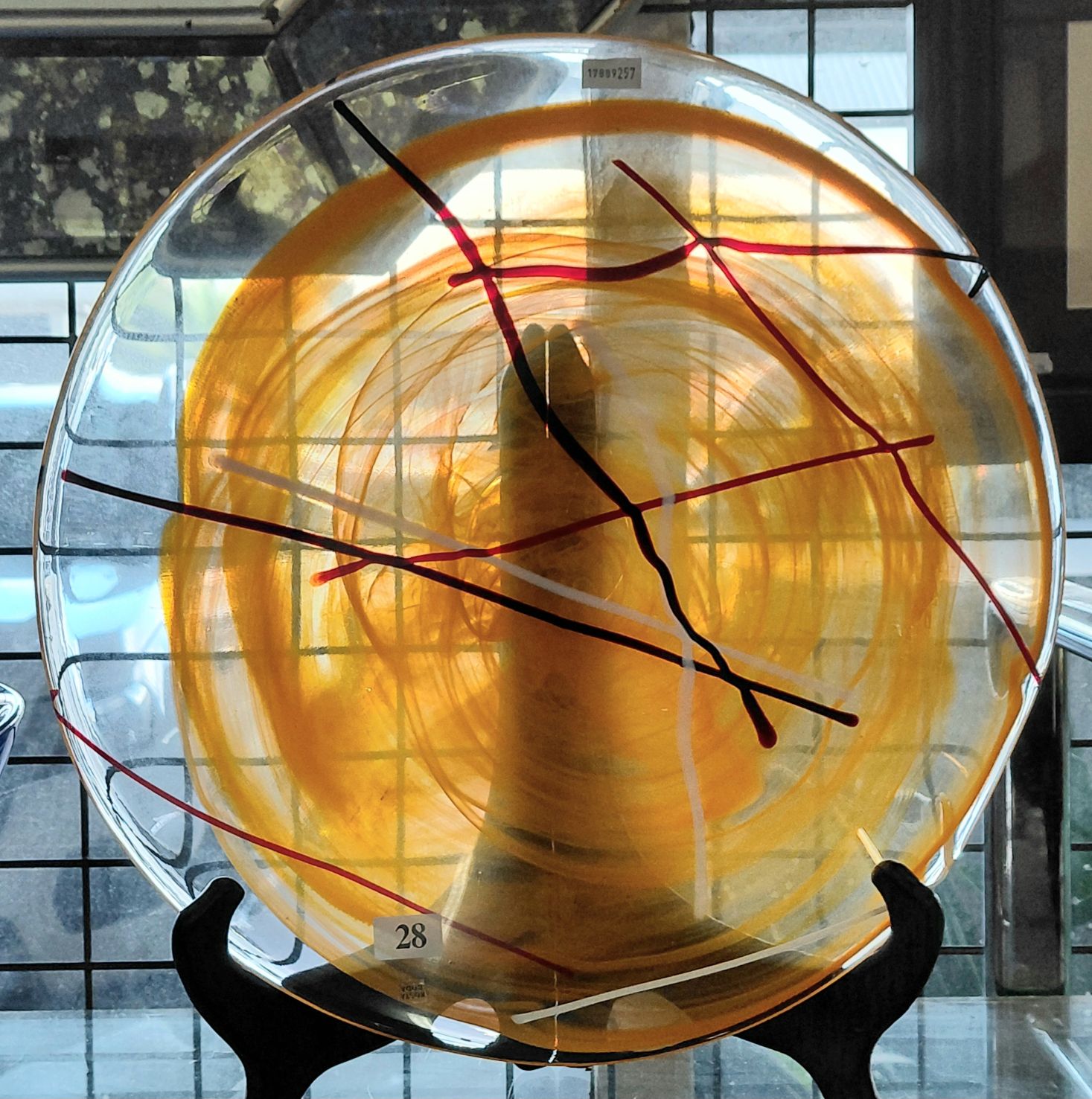 28 · KOSTA BODA ART GLASS PLATE
