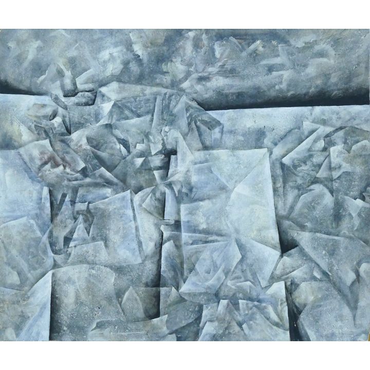 Neil Meitzler ''Grey Boulders'' Casein on Paper