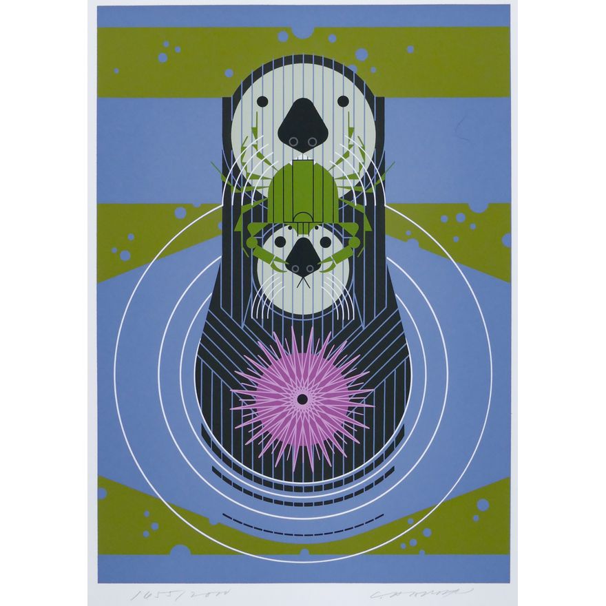 Charley Harper ''Devotion in the Ocean'' 1976 Serigraph