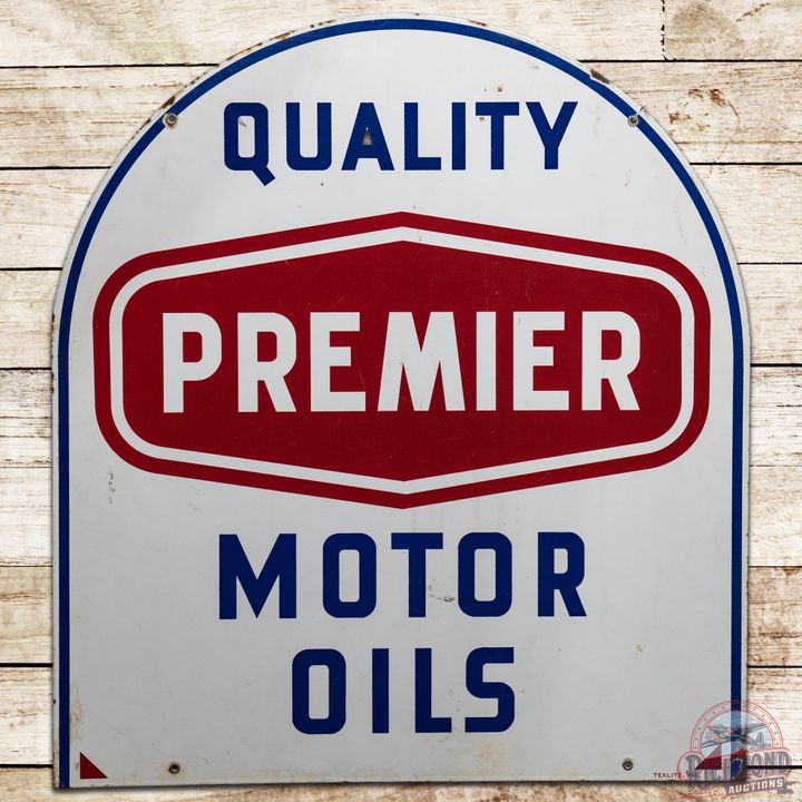 Premier Quality Motor Oils DSP Tombstone Sign - 8.25 & 8