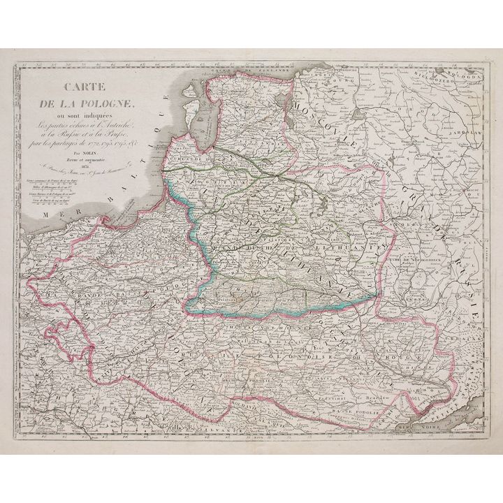 Jean Nicolas de Tillemont, Jean Baptiste Nolin I | Carte de la Pologne, ou sont indiquées…