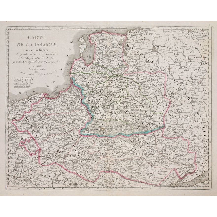 Jean Nicolas de Tillemont, Jean Baptiste Nolin I | Carte de la Pologne, ou sont indiquées…