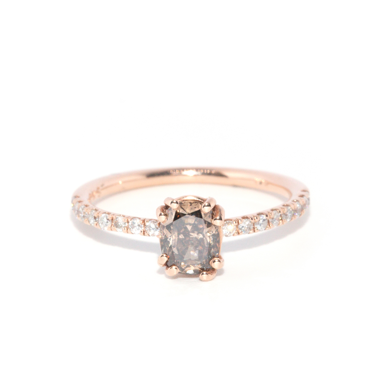 0.86 Carat Cognac Diamond 14ct Gold Ring