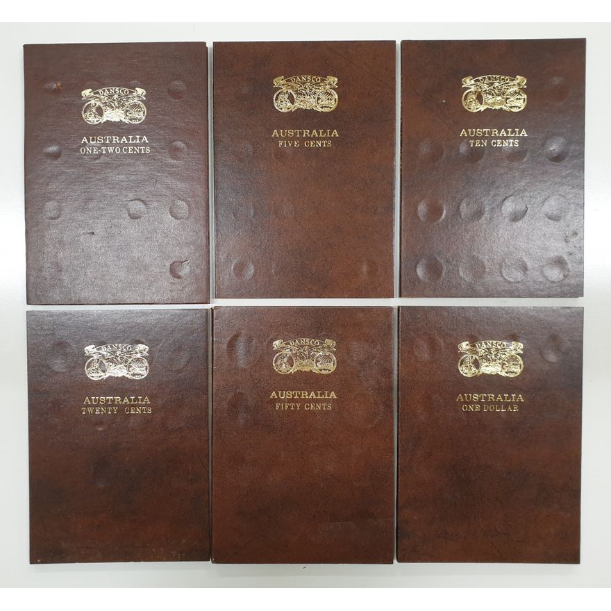 Empty Dansco Aus. Coin Folders (x6)