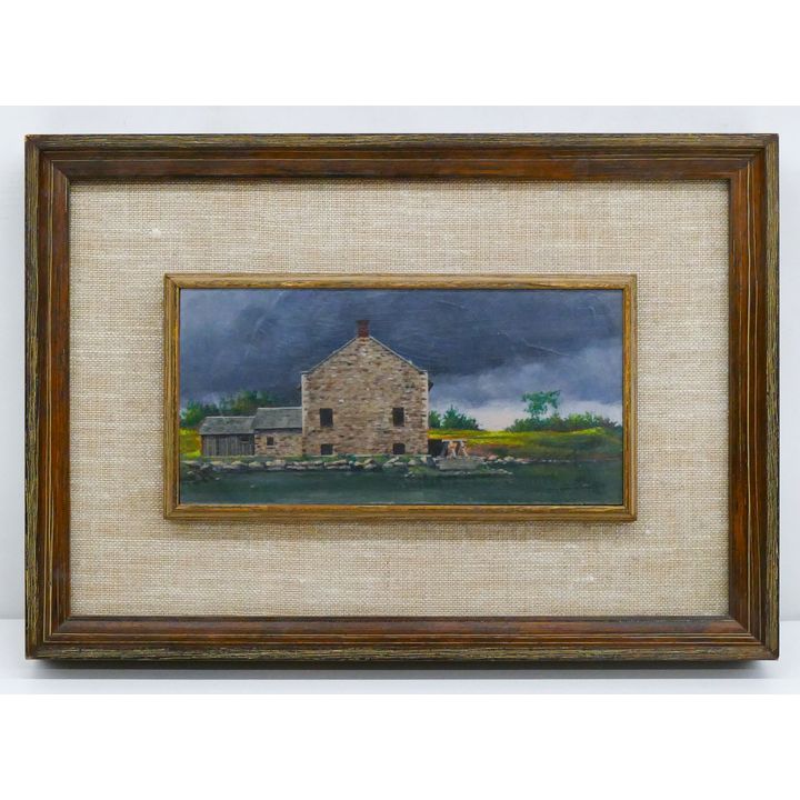 Hal Sutherland "The Mill" Acrylic on Board Framed 9.5" x 13.5"