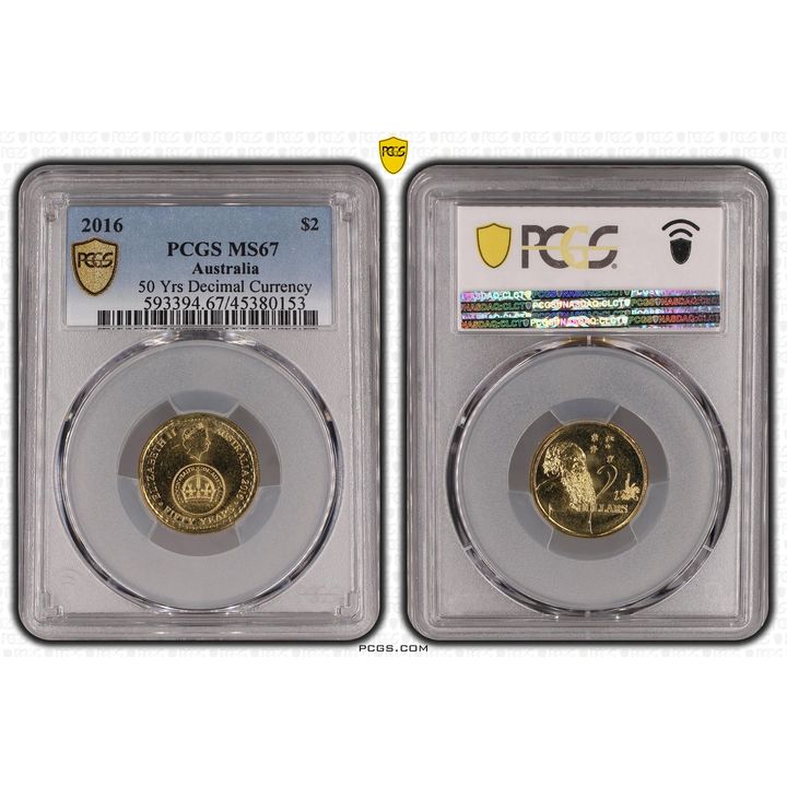 50 Yrs Decimal Currency, Two Dollar, 2016, PCGS MS67
