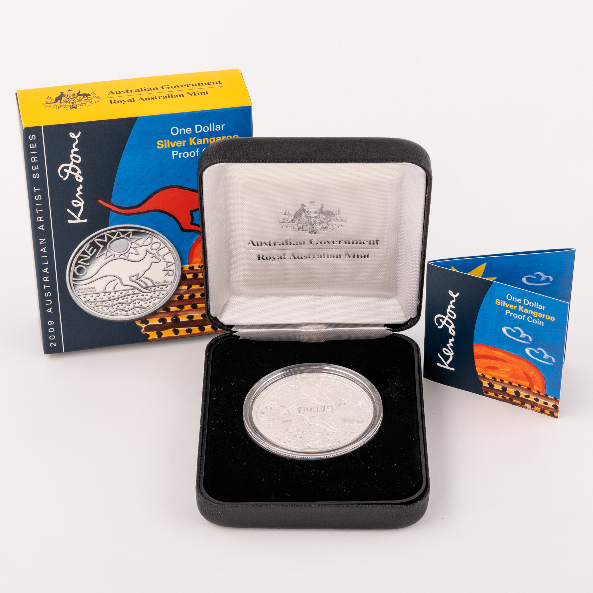 Elizabeth II, Australian Artist Series: Ken Done Silver Proof Coin, One Dollar, 2009, UNC