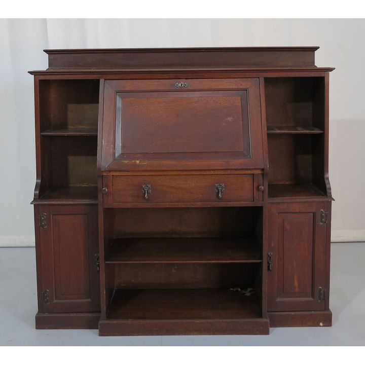 TEAK BUREAU BOOKCASE