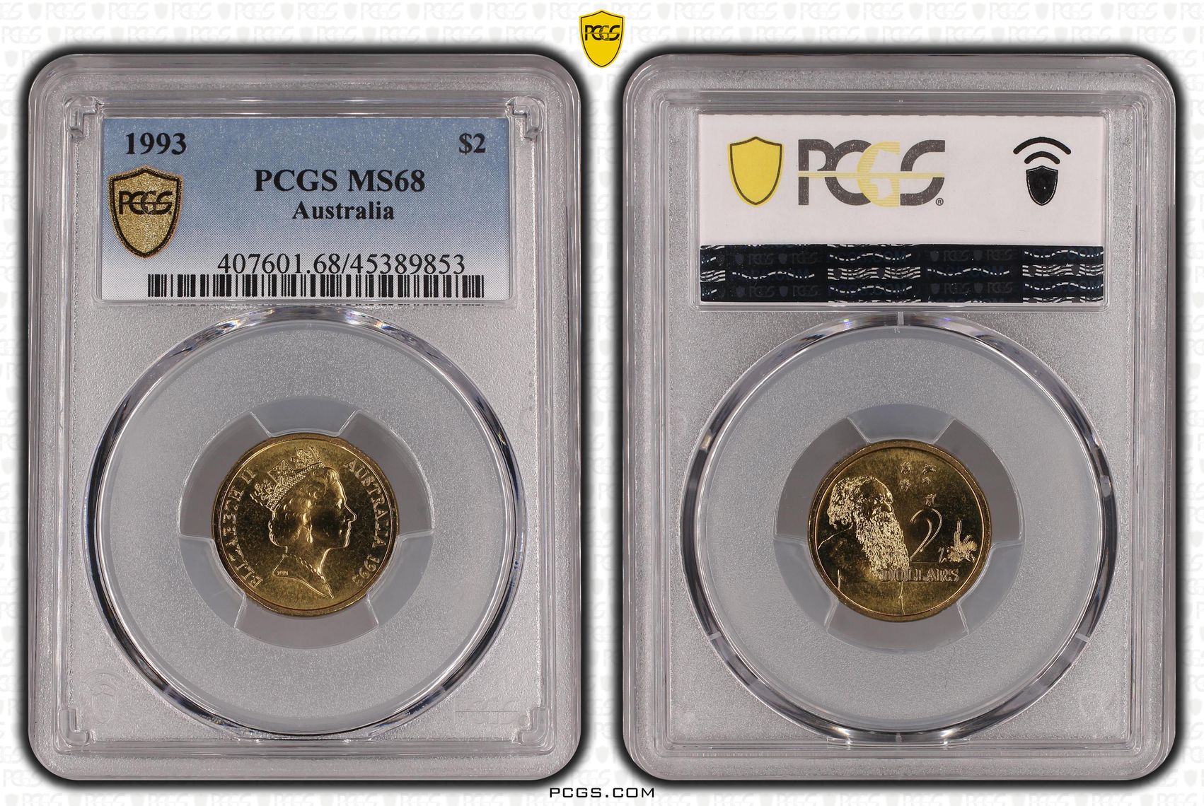 1993 Australia Two Dollar, $2 PCGS - MS68 POP 7/0 -853