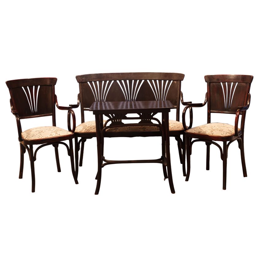 Zestaw mebli w stylu secesji Thonet (?), Europa Środkowa, 1 ćwierć XX wieku