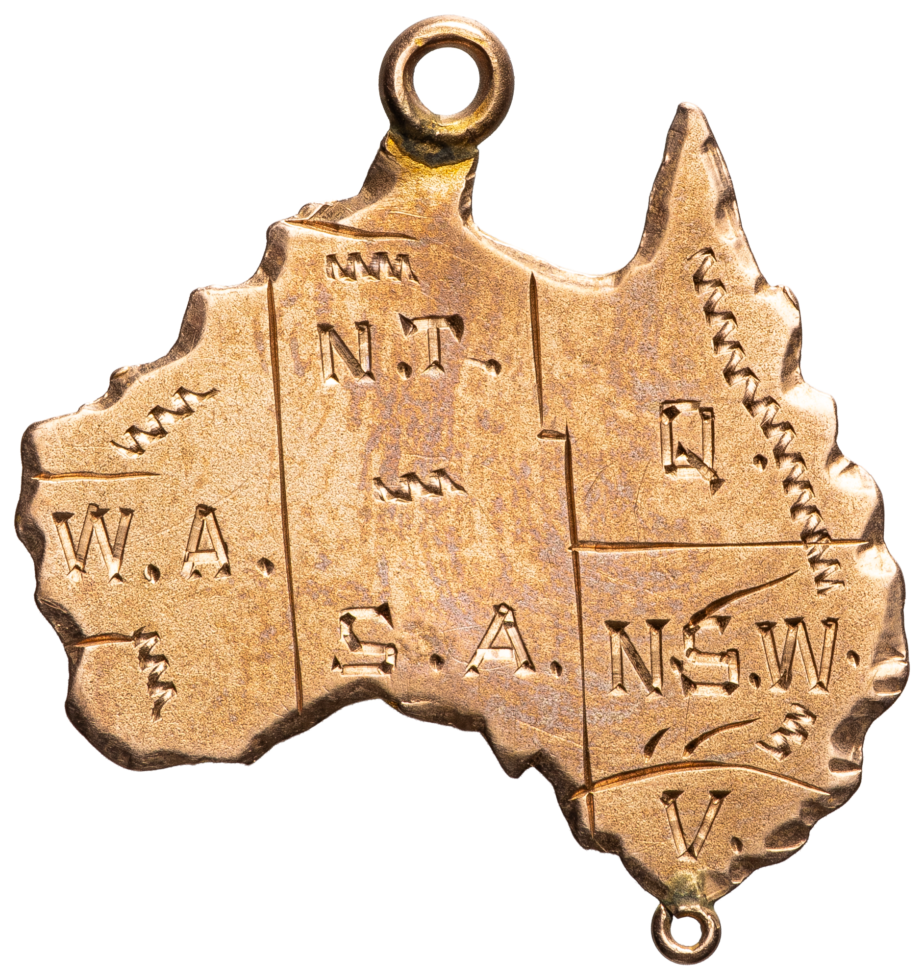 Map of Australia with States, 1916, EF