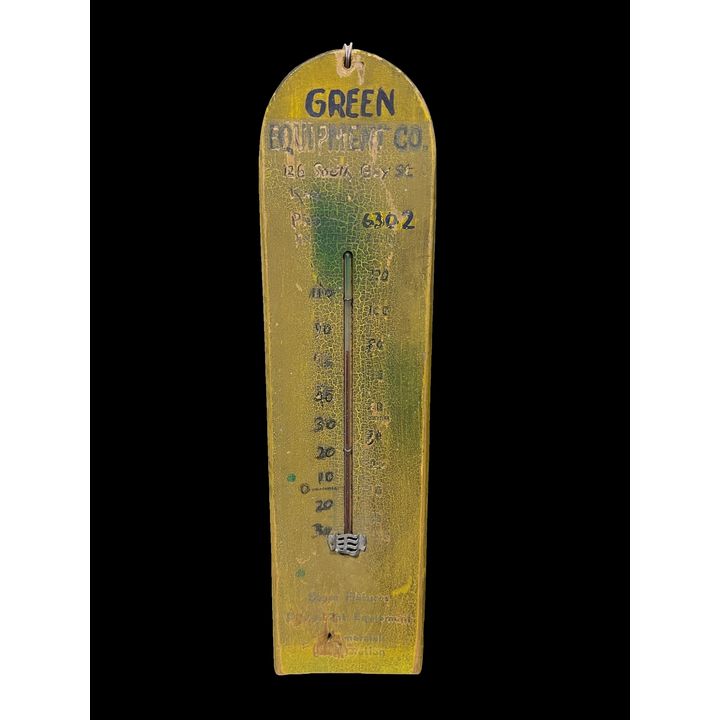 Green Equipment Wooden Thermometer