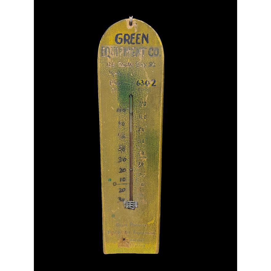Green Equipment Wooden Thermometer