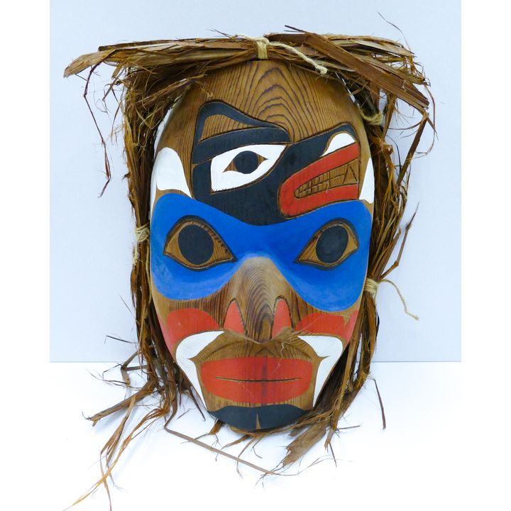 Carl Simeon (Kwagiulth) ''Medicine Man'' Cedar Mask 17''x13''