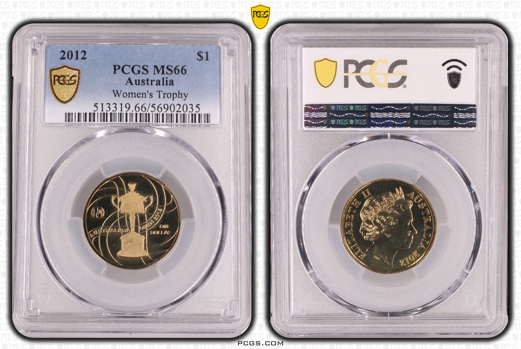 Women's Trophy, One Dollar, 2012, PCGS MS66